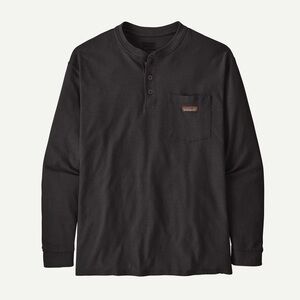 Patagonia Men's Long Sleeve Black Henley Shirt